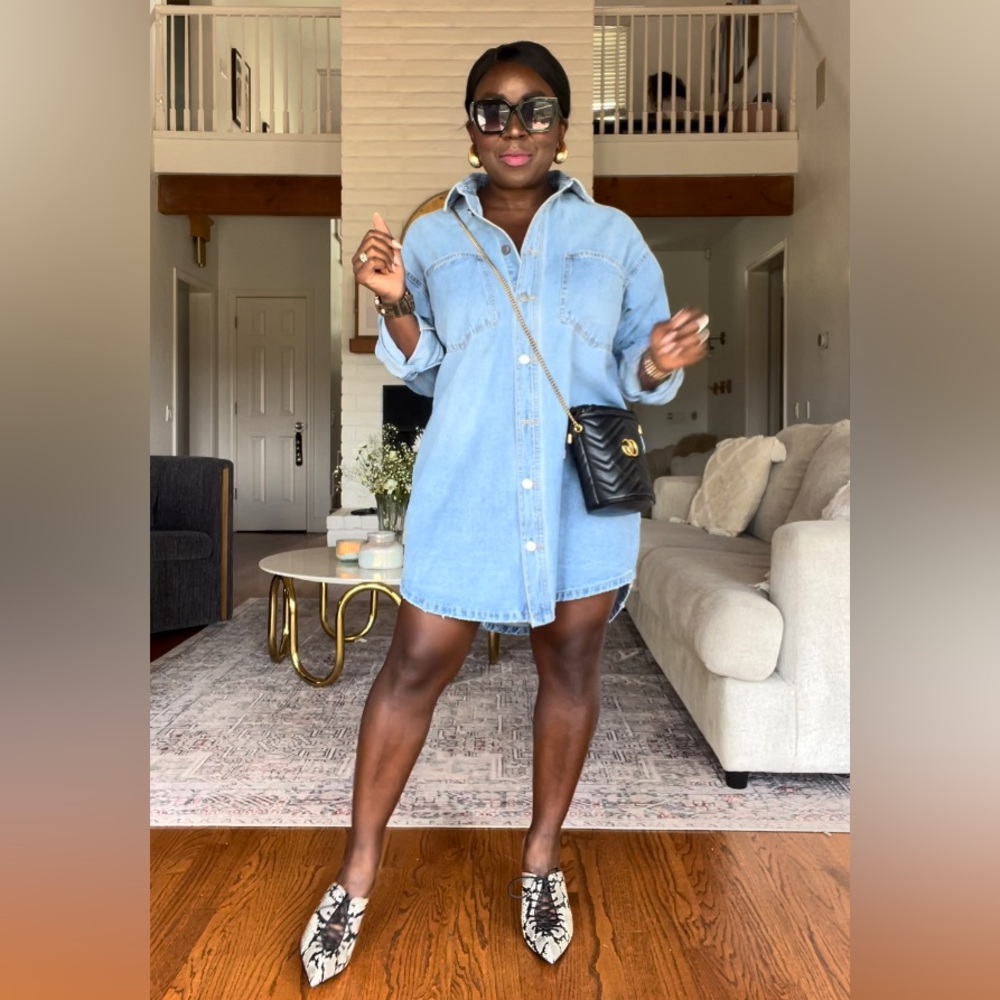 Scoop Denim Mini Skirtdress